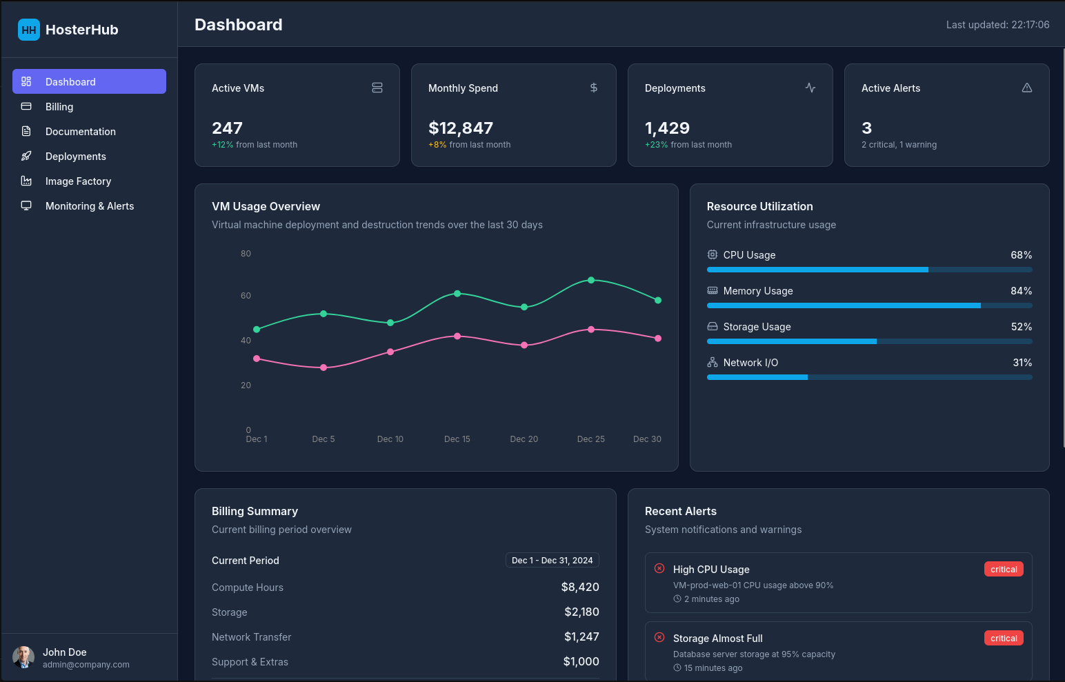 Hoster Cloud Screenshot 1